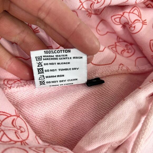 Inquisitormaster Hoodie Womens Small Pink Blue Cat with Ears Anime Youtuber - Picture 6 of 8